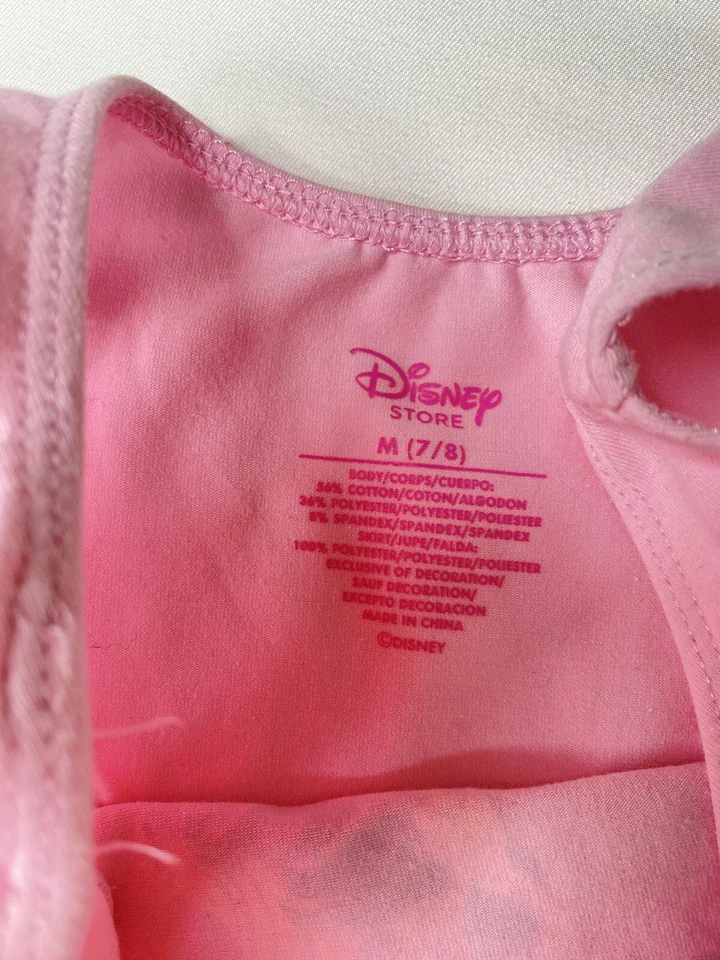 Disney Store M 7/8 Pink Princess Tulle Tutu Leotard Dress Rapunzel Belle Jasmin - Image 2 of 3