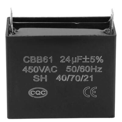 CBB61 Starting Capacitor Generator 450V AC 24uF 50/60Hz Motor Starting Capaci...