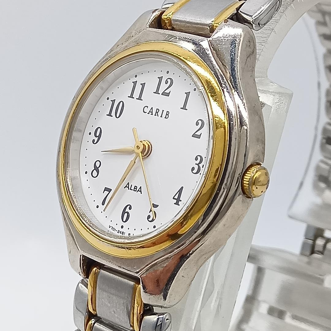 アルバカリーブクォーツクロノグラフ腕時計Alba Carib Alarm Seiko