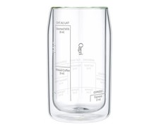 Moderna Artisan Series 15oz Double Wall Barista Coffee Glass [Set of 2 or 1]