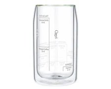 Moderna Artisan Series 15oz Double Wall Barista Coffee Glass [Set of 2 or 1]