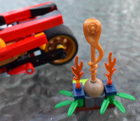 LEGO Ninjago Kai's Blade Cycle 9441 Motorcycle, Minifigures Rattla 98% Complete