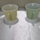Hazel-Atlas Little Hostess Vintage Pastel Green And Yellow Cups — photo 2