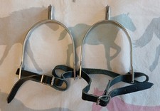 HS Sprenger Spurs With Rowels.Stamped.English Leather Straps.Excellent Condition