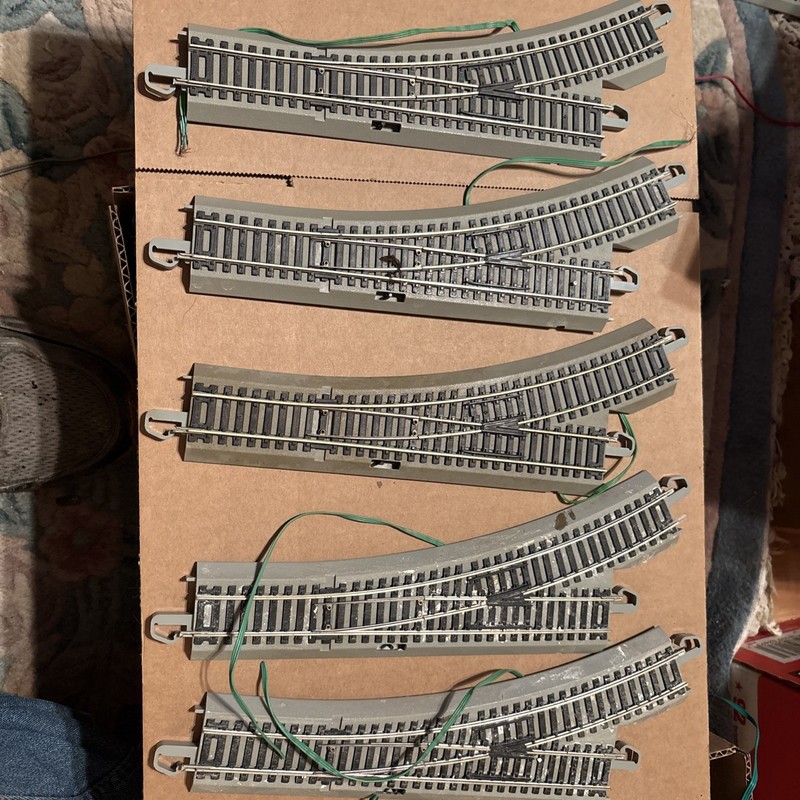 ho bachmann ez track switches 5 Left 5 Right Gray Need Spliced Only 5 Short Curv