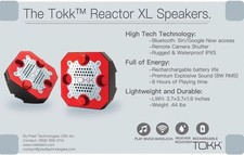 TOKK Reactor XL Wireless Stereo Speakers Play Music/Magnetic/Take Calls/Recharge
