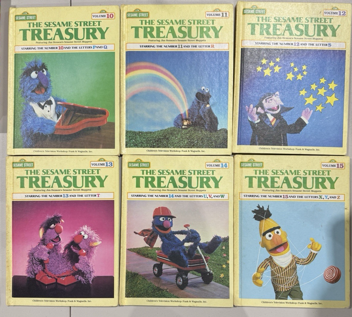 The Sesame Street Treasury Books Complete Series Vtg 1983 Full 1