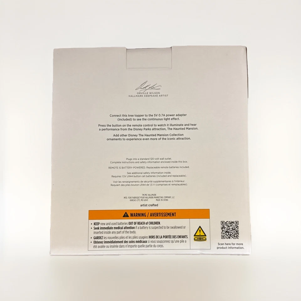 HALLMARK Disney La Mansión Embrujada Colección Disneyland Manor Árbol Topper Foto 2 de 2
