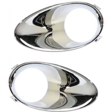 For Infiniti QX50 Fog Light Trim 2014 2015 Driver and Passenger Side Pair Chrome
