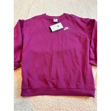 Nike Girls Crewneck Sweatshirt Fuchsia Pink Oversized Fit Size Large