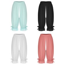 Women Bottoms Y2K Bloomers Victorian Pajama Lantern Pants Holiday Lolita Loose