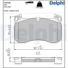 Bremsbelagsatz Scheibenbremse DELPHI LP3728 für MERCEDES GLE V167 C167 GLS X167