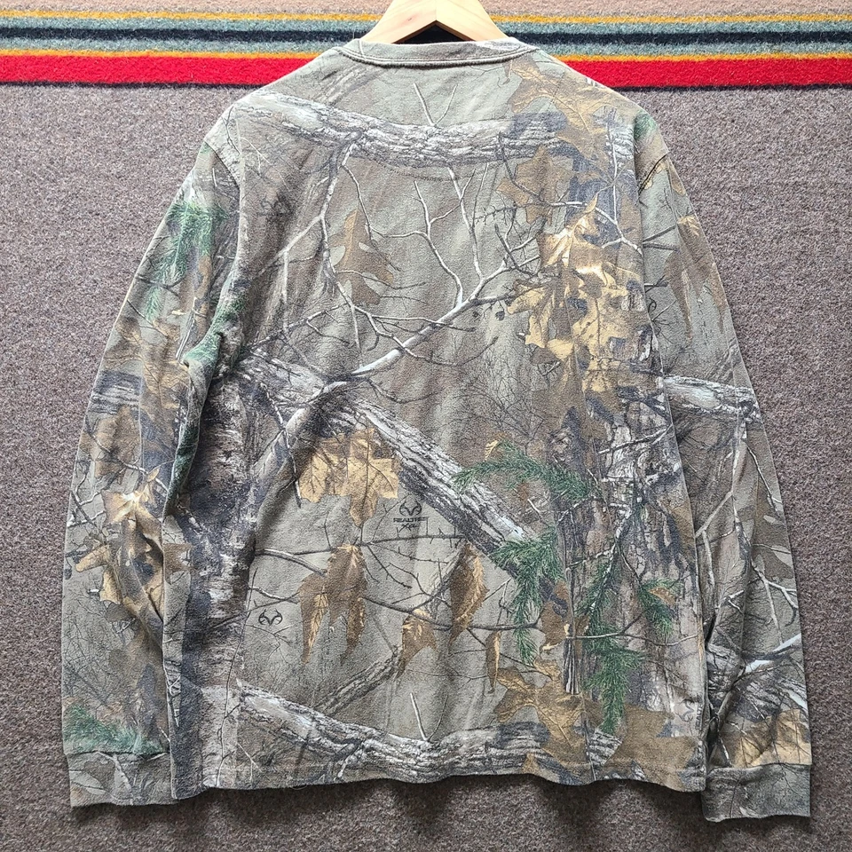 Realtree Camo Long Sleeve Shirt Mens Large Woodland Hunting - Image 3 of 4