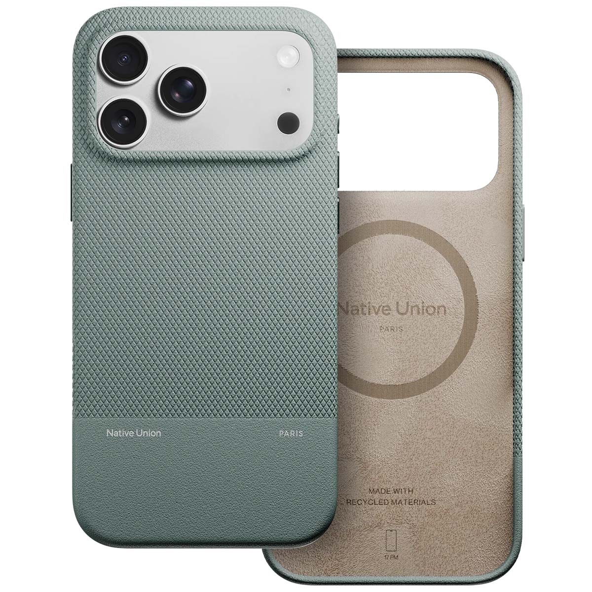 Coque iPhone 17 Pro Max antichoc ReClassic Vert finition premium luxe - 3