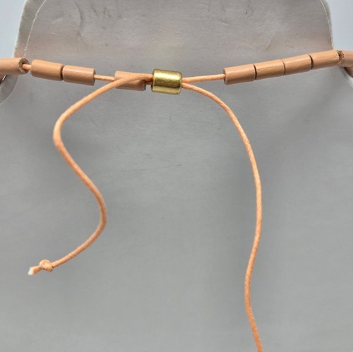 NWT MADEWELL BOHO TASSEL NECKLACE PEACH BLUSH SLIDE ADJUSTABLE FASHION JEWELRY - Picture 6 of 12
