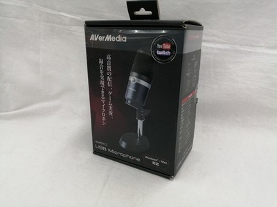AVerMedia AM310 USB Mikrofon Schwarz Gaming/Streaming Studiomikrofon 48kHz 468g