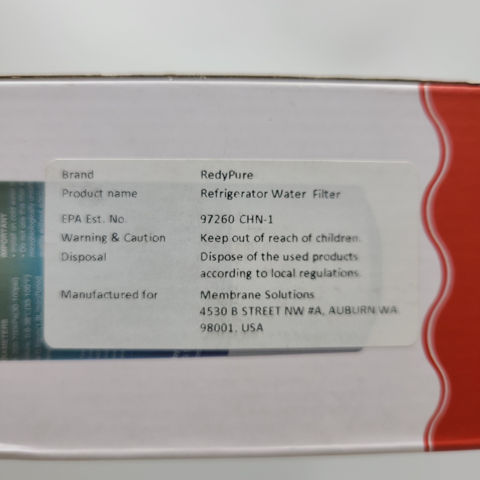 Redypure 4 Pack Fridge Water Filter fit for  Whirlpool, Maytag, kitchenAid,...