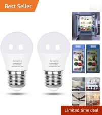 Energy-Efficient LED Refrigerator Light Bulb 2-Pack - 40W Equivalent, A15, 5000K