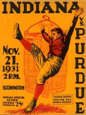 18x24 1931 Indiana vs Purdue Football Program Cover Poster Art (137)