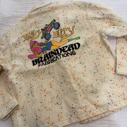 Brain Dead Dickies Gardening Jacket Whisper White Paint Splatter DK011243 Mens M image 5