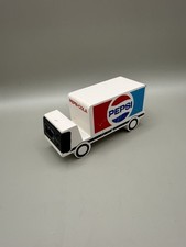 Vintage Pepsi Cola Metal Delivery Truck Quartz Desk Clock Advertising Untested