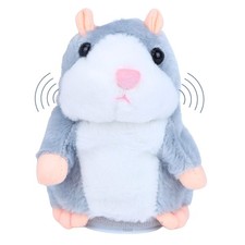 Talking Hamster Repeats What 6.2 Inch Recording Hamster, Gray