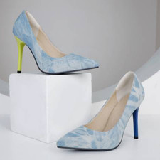 Womens High Stiletto Heel Slip On Pointy Toe Pumps Shoes Oversize Clubwear New