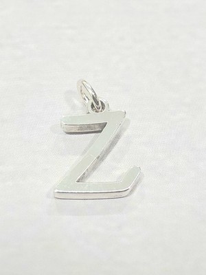 Z Initialen Anhänger Charm in Sterling Silber 925 Größe ist 13 mm 