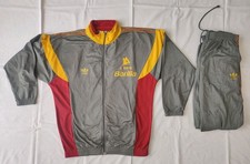 TUTA ORIGINALE CALCIO AS ROMA BARILLA ADIDAS 1991/92 VINTAGE GRIGIA TG.XL 