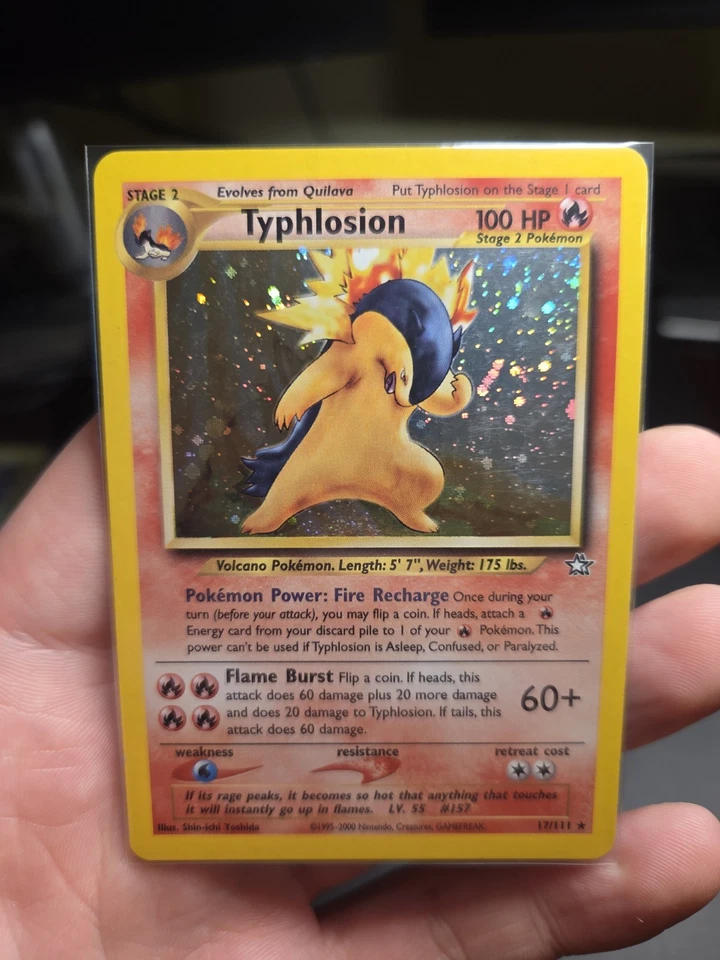 NM-MINT Typhlosion Holo Neo Genesis Pokemon Card 2000 17/111 NM UK TCG - Image 3 of 4