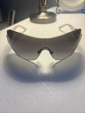 Vintage Bvlgari Model 6030-B Crystal Shield Sunglasses Made In Italy W/ Case