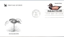 U.S. FIRST DAY COVER READER'S DIGEST SERIES 1980-1985 - DUCK DECOYS TYPE 2