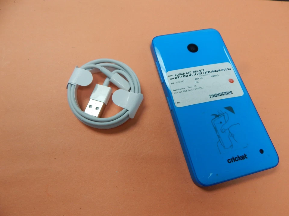 Nokia Lumia 630 RM-977 8GB (CRICKET) синий бесплатный комплект и доставка РЕДКАЯ - Изображение 2 из 2