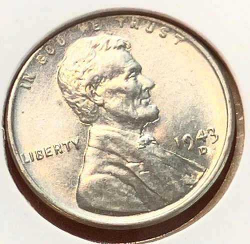 1943-D Lincoln Wheat Cent Penny GEM BU From an Original Bank Roll