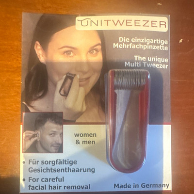 UNITWEEZER Multi Tweezer Pinzette Mehrfachpinzette Gesichtsbehaarung Schwarz/Rot