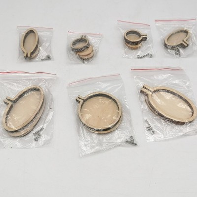 Healifty Mini Stickrahmen Set 7-teilig rund & oval Kreuzstich