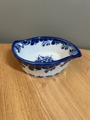 Ikornitsa ''Veter'' Gjel CTC Porzellan handbemalt blau weiß 11,3 cm