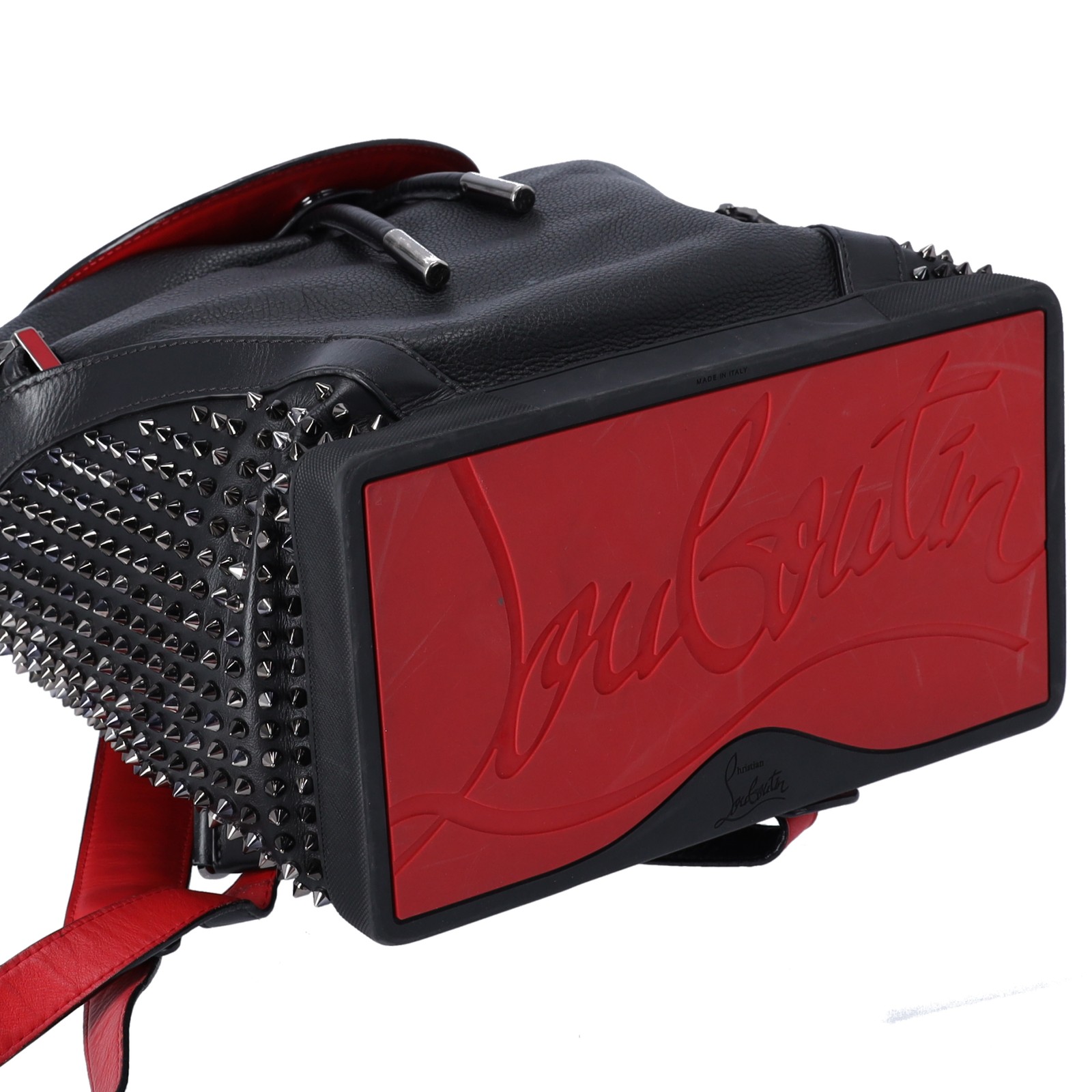 Christian Louboutin Explorafunk Backpack Black Red Leather Studded image 6