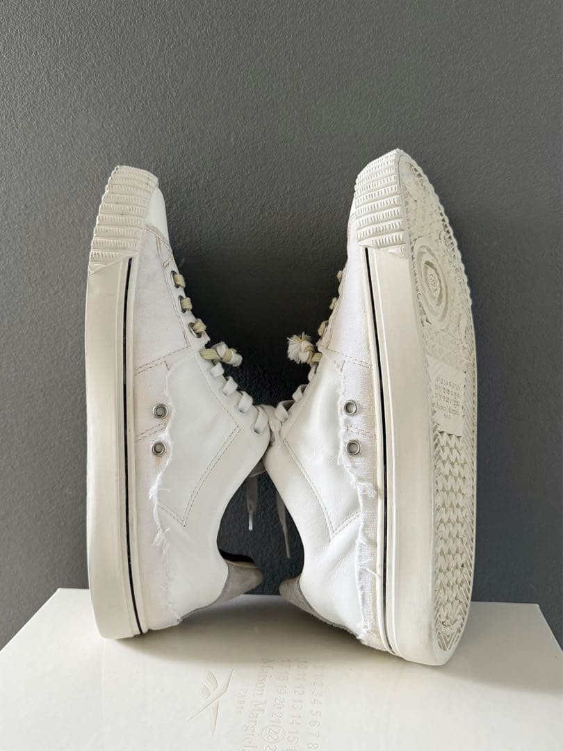 Men 9.0US Maison Margiela Evolution Low Top White Finest Sneaker 