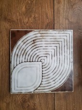 10 Vintage Mid Century Cisa Italian Ceramic Tiles Each Tile = 20 x 20cm