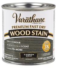 Varathane Premium Fast Dry Wood Stain Carbon Gray 1 Pint One Coat Coverage