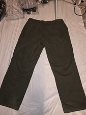 L.L BEAN MENS Classic Fit 38 X 30. Buttons For Suspenders. Really Light Green.