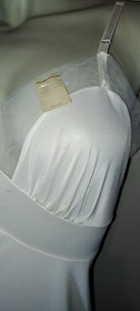 Tailored Vtg Full Slip Dress Pale Pink 32 Nos Nwt Sheer Edge No Lace Fabulous 