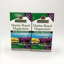 2x Natures Answer Plant Based Magnesium 500mg 90 Veg Capsules Exp 10/2028