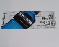 Powerade Mixed Berry Dixie Narco & Vendo Flavor Strip Drink Label 20 oz. Bottle