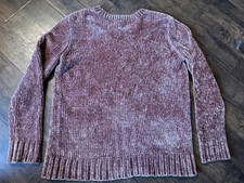 Orvis Women s Pink Velour Crewneck Pullover S...