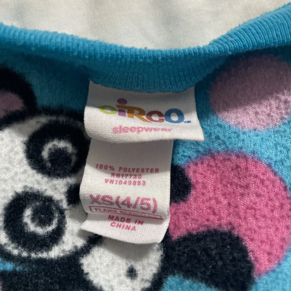 Circo Youth Panda Fleece Footed Pajamas, XS (4/5) - Image 3 of 4
