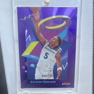 Topps 2024-25 Topps Finest Anthony Edwards #256 Purple Refractor /125