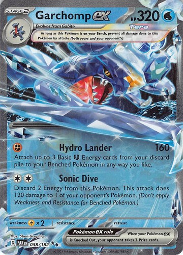 Garchomp ex 038/182 Ultra Rare Paradox Rift Pokemon Holo Near Mint