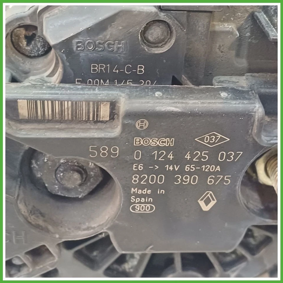 Alternatore BOSCH 0124425037 RENAULT CLIO 3a Serie 1.5 dCi 8200360480 2005 - Immagine 4 di 4